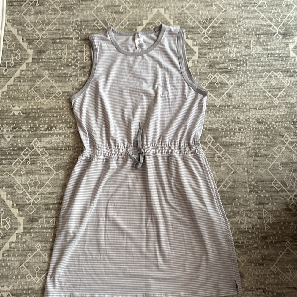 Member's Mark Gray Striped Tank Dress large